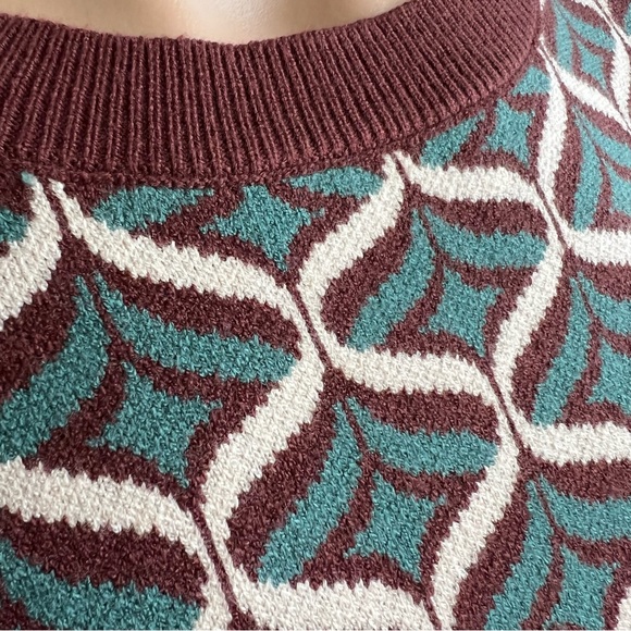 NWOT Flying Tomato Retro Print Mini Sweater Dress - Picture 4 of 8